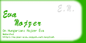 eva mojzer business card